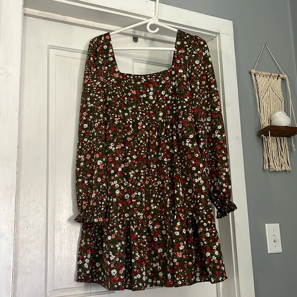 Green floral BCBG Paris dress